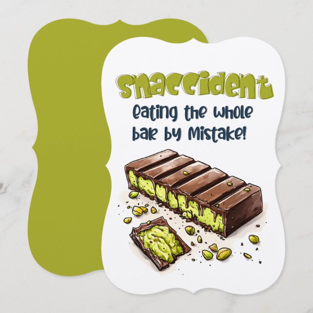 Invitación Accidente de nieve: El chocolate entero ك el choco (Anverso / Reverso)