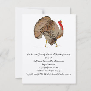 Invitación Acción de Gracias a todo color Turquía