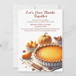Invitación Acción de Gracias Canadá | Acogedor encuentro de p