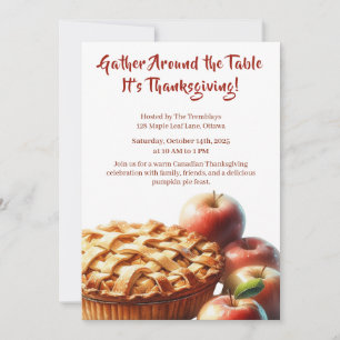 Invitación Acción de Gracias Canadá   Reunión de Apple Pie