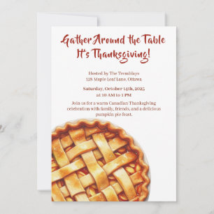 Invitación Acción de Gracias Canadá   Reunión de Apple Pie