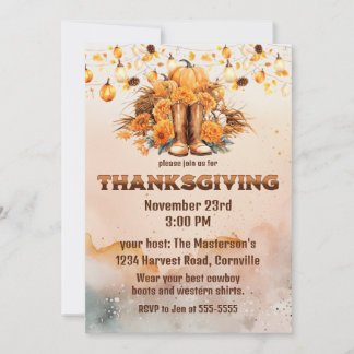 Invitación Acción de Gracias Occidental