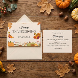 Invitación Acción de Gracias por la Cosecha de Otoño Cálido