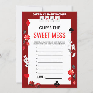 Invitación Ace Casino Baby Shower - Nombre editable, 5x7