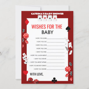 Invitación Ace Casino Baby Shower - Nombre editable, 5x7