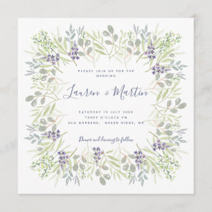 Invitación Aceitunas de campo y Boda de vegetación romero