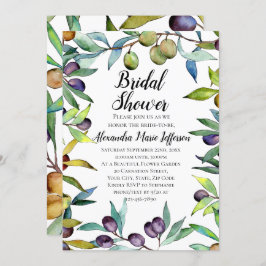 Invitación Aceitunas saladas Agua Toscana Ducha de novias