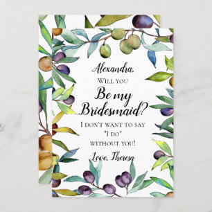 Invitación Aceitunas saladas La acuarela toscana es mi dama d