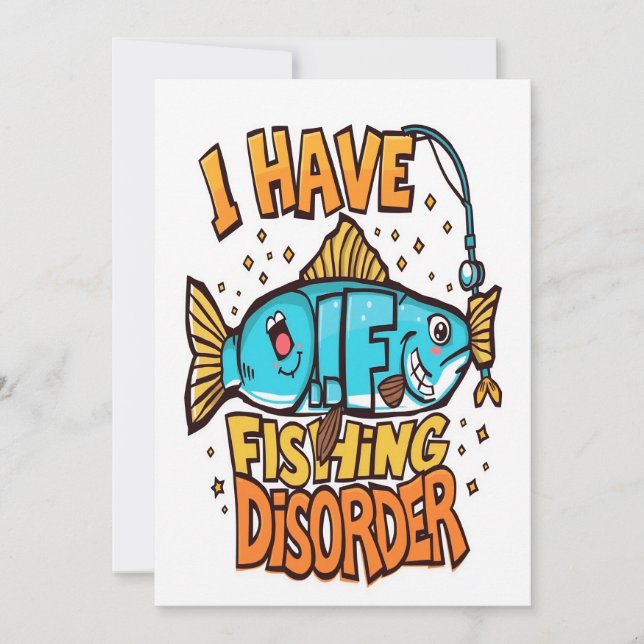 Invitación Acepte Su Trastorno De Pesca (Anverso)