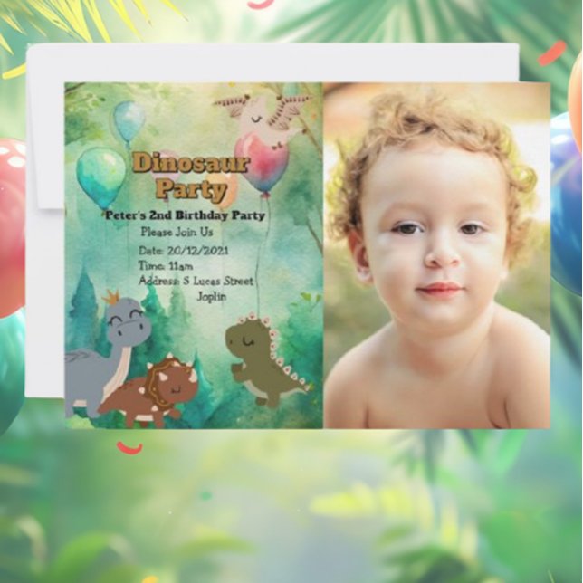 Invitación ¡ACOGEDOR fiesta de cumpleaños de los dinosaurios! (Roaring Dinosaur Birthday Party! Fun Invitations for Kids)