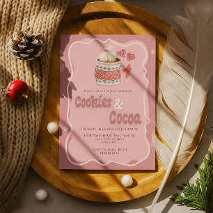 Invitación Acogedoras y acogedoras cookies y Navidades de vac