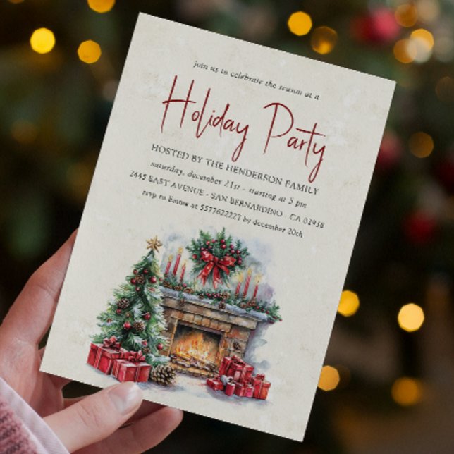 Invitación Acogedores Navidades reemplazan la fiesta navideña (Subido por el creador)