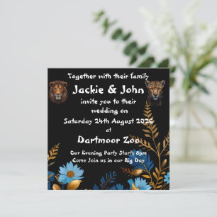 Invitación Acogida de bodas Animal salvaje