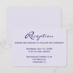 Invitación Acogida de bodas Corazones púrpura