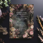 Invitación Acogida de bodas florales románticas morales oscur<br><div class="desc">Una elección dramática pero elegante para su feliz eterno después del Fiesta - esta oscura y romántica invitación a la boda floral le da la tónica a una sofisticada y elegante celebración de los futuros recién casados. Utilice la herramienta de diseño para personalizar del texto o cambie los tipos de...</div>