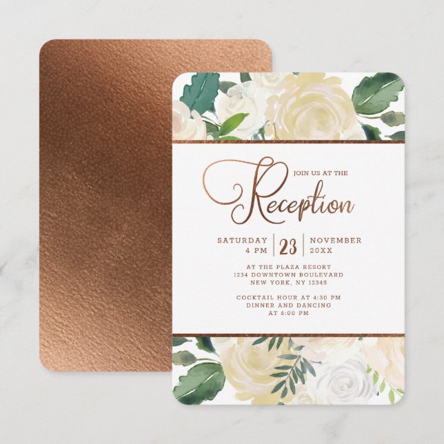 Invitación Acogida de bodas rústicas y frescas en casa de cam (Anverso / Reverso)