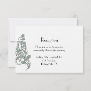Invitación Acogida de bodas Verde azuladas marrones