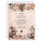 Acogida Floral Steampunk Wedding Insertar