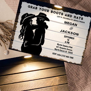 Invitación Acogida rústica para parejas occidentales