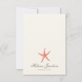 Invitación Acompañante de boda de estrella de mar/Tarjeta de 