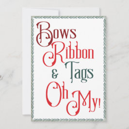 Invitación Acondicionamiento de regalos Fiestas, cintas, etiq