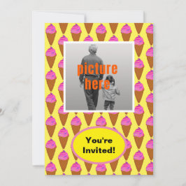 Invitación Acontecimiento de Fiesta de Cumpleaños de Crema de