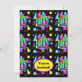 Invitación Acontecimiento de fiesta de cumpleaños estilo retr