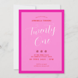 Invitación Acordancia 21ª rosada moderna
