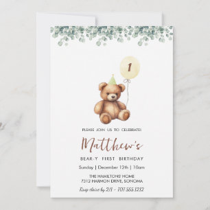 Invitación Acorde con la vegetación CUALQUIER cumpleaños DE E
