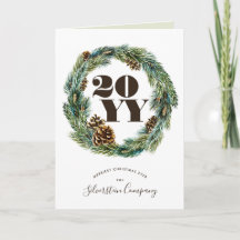 Acorn Wreath Navidades Holiday Corporate Doblado