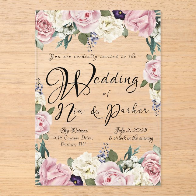 Invitación acrílica (Anverso)