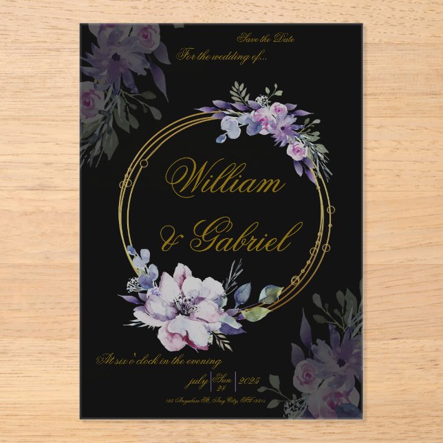 Invitación acrílica (Anverso)