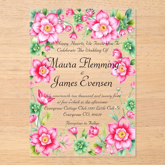 Invitación acrílica (Anverso)