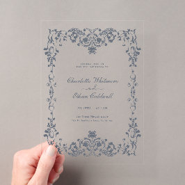 Invitación Acrílica de Boda con Marco Elegante Bar