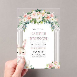 Invitación acrílica de Brunch de Pascua