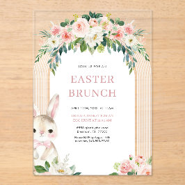 Invitación acrílica de Brunch de Pascua