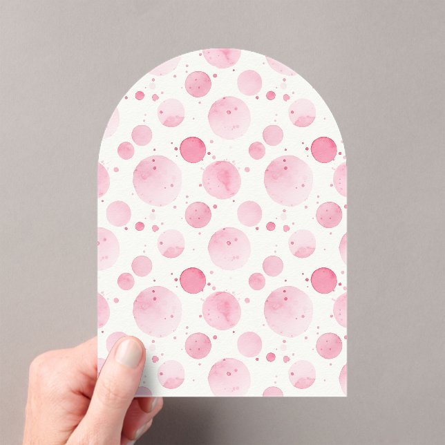 Invitación Acrílica de Burbujas Rosadas Artísticas (Insitu (portátil))