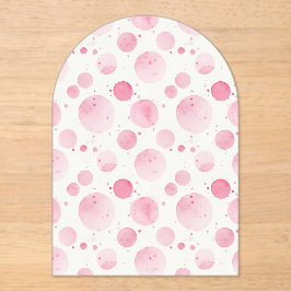 Invitación Acrílica de Burbujas Rosadas Artísticas