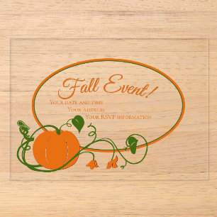 Invitación Acrílica de Enredaderas de Calabaza