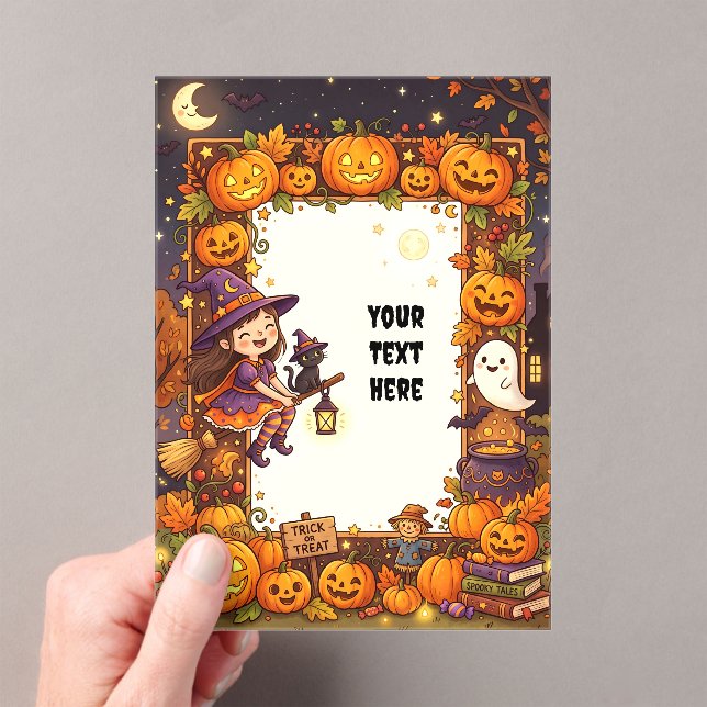 Invitación Acrílica de Halloween Adorable #2 (Insitu (portátil))
