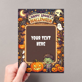Invitación Acrílica de Halloween Adorable #7