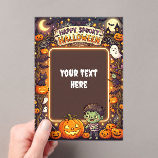 Invitación Acrílica de Halloween Adorable #7