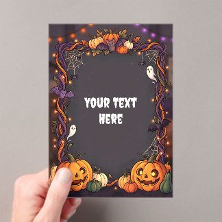 Invitación Acrílica de Halloween Adorable #8