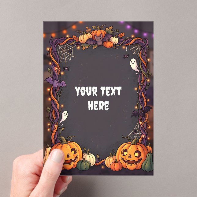 Invitación Acrílica de Halloween Adorable #8 (Insitu (portátil))