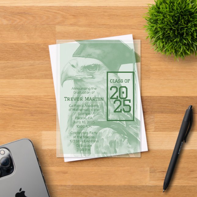 Invitación acrílica de Invitación de graduación ún (Insitu (Tarjeta de Invitación))