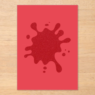 Invitación Acrílica de Rojo Tomate Personalizada c