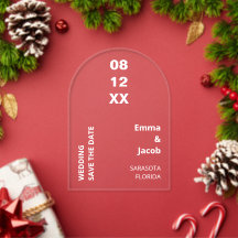Invitación Acrílica de Texto Blanco Moderno para G
