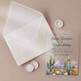 Invitación acrílica del desierto moderno de Terrac