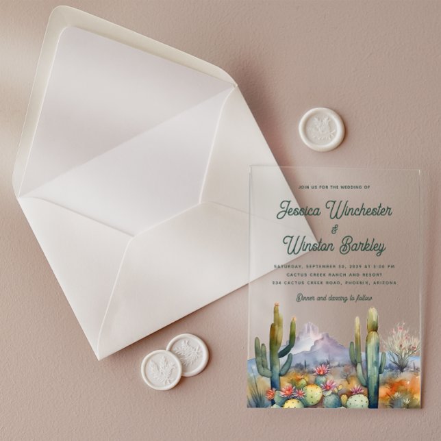 Invitación acrílica del desierto moderno de Terrac (Subido por el creador)