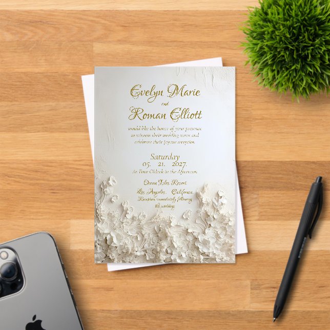 Invitación acrílica enraizada románticamente elega (Insitu (Tarjeta de Invitación))
